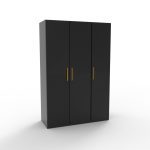 elegant board almirah stylish wardrobe design BD 3 section almirah wooden