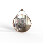 Modern decorative mirror in circular shape for bedroom or bathroom use in Bangladesh