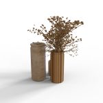 Stylish gold plant vases perfect for tabletop or shelf display with real or artificial plants