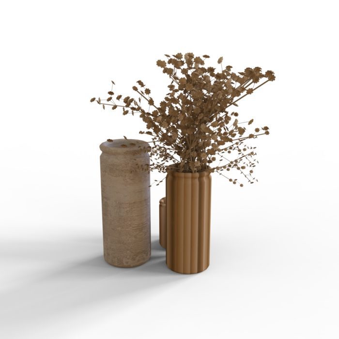 Stylish gold plant vases perfect for tabletop or shelf display with real or artificial plants