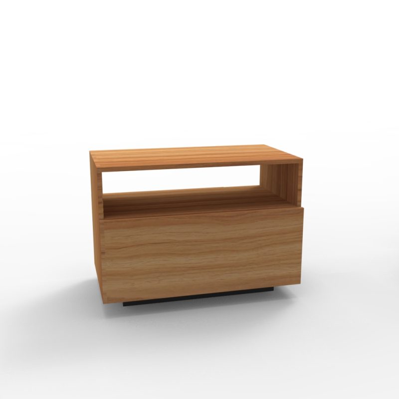 5,Floating bedside table with hidden drawer — wall-mounted minimalist bedroom storage