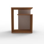 13,Round side table in natural rattan — boho-style bedside décor