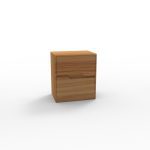 26,Glass-top bedside table with metal base — sleek accent piece for modern rooms