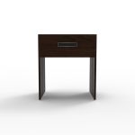 32,Curved-edge nightstand in walnut veneer — soft silhouette for cozy aesthetics